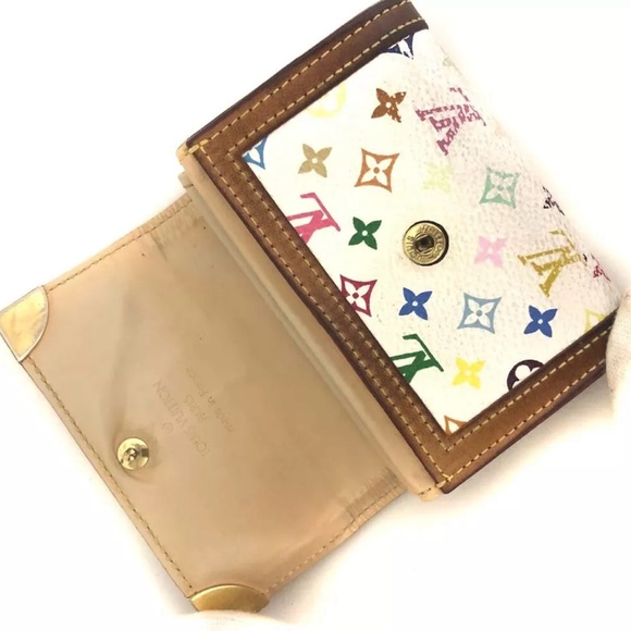 Louis Vuitton Monogram Multicolor Porte Monnaie Plat Coin Purse Wallet - Picture 4 of 6